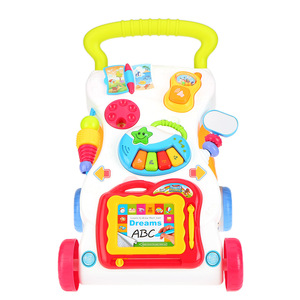 Jouets BO, trotteur d'apprentissage avec musique et lumière, poussette d'activité, trotteur pour bébé avec volant de voiture pour bébé - Product Image 4