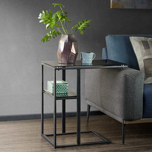 Europeo stile moderno divano letto <span class=keywords><strong>tavolino</strong></span> <span class=keywords><strong>tavolino</strong></span> da caffè in <span class=keywords><strong>vetro</strong></span> nero fuori porta mobili soggiorno fabbrica di porcellana direttamente - Product Image 4