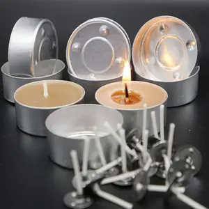 Tazas de candelita de aluminio Molde de contenedores de vela de metal vacío