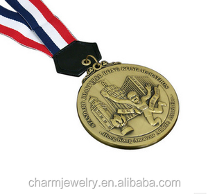 Medaglia sportiva della medaglia della maratona in lega di zinco OEM - Product Image 1