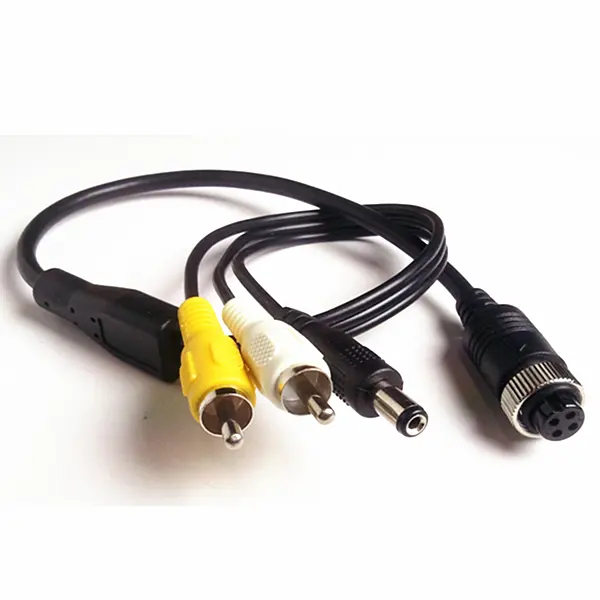 Câble adaptateur Audio/vidéo, pour Mini DIN femelle et connecteur RCA, fiches mâles, 4 broches
