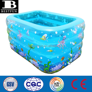 Piscine gonflable rectangulaire transparente de haute qualité, baignoire en <span class=keywords><strong>plastique</strong></span> pour bébé, piscine portable pour enfants, fosse à balles pour intérieur et extérieur - Product Image 2