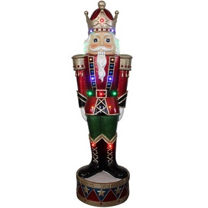 야외 크리스마스 <span class=keywords><strong>polyresin</strong></span> 생활 크기 <span class=keywords><strong>Nutcracker</strong></span> 산타 클로스 동상 - Product Image 5