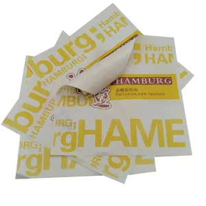 Custom hamburger Sandwich verpakking wax papier met logo