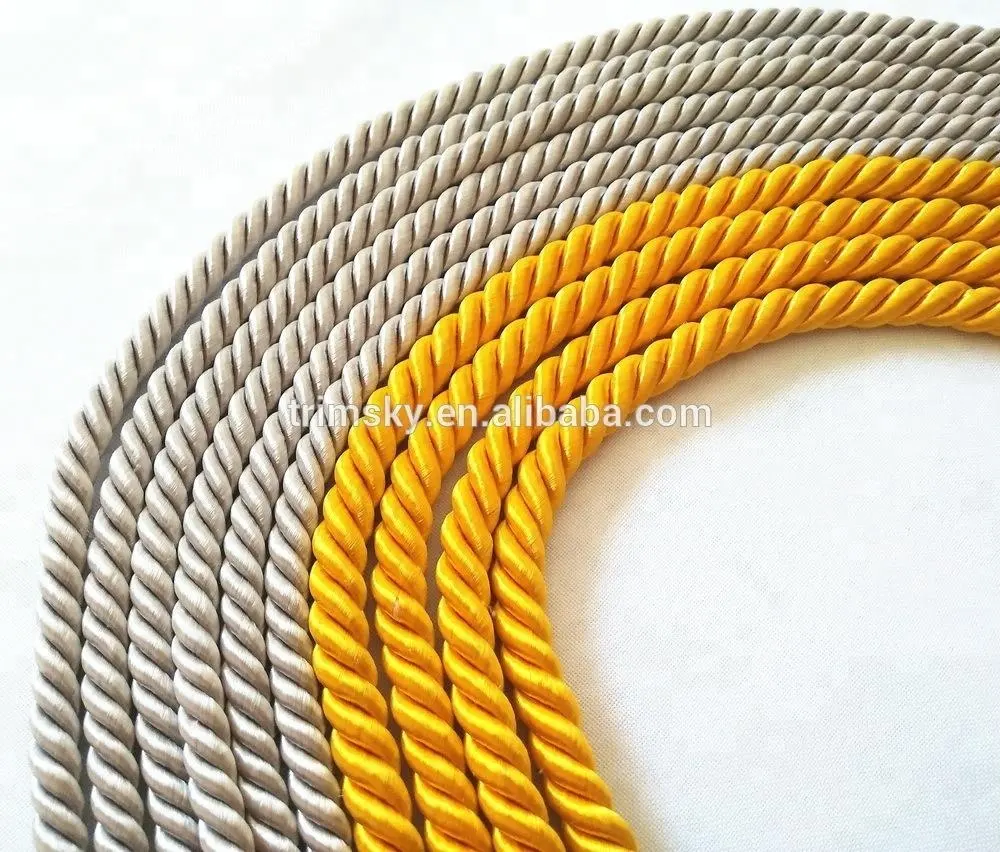 6mm Twisted Piping Cord, bruiloft Cord, 3 Strand Cord