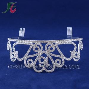 Vente en gros de fabricants Fashion Beauty Pageant Queen 16e 18e 21e anniversaire couronnes diadèmes en strass pour filles anniversaire - Product Image 4