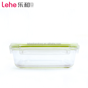 1040 ml alta borisilicate vidrio resistente al calor almacenamiento comida Prep contenedores Bento almuerzo caja con tapa PP - Product Image 2