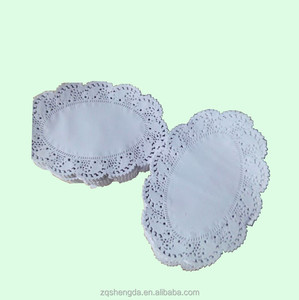 Vente chaude ovale papier napperons 6.5 * 9 pour partie à <span class=keywords><strong>l</strong></span>'aide et de mariage - Product Image 1