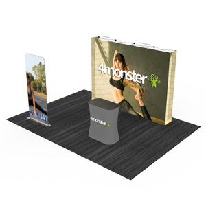 <span class=keywords><strong>Stand</strong></span> d'exposition publicitaire pliable en aluminium léger sur mesure de 10 pieds, résistant au vent, installation facile pour les salons professionnels - Product Image 6