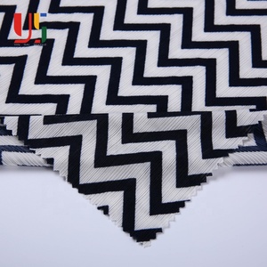 Cao Sức Mạnh Polyester Spandex Đen Trắng <span class=keywords><strong>Chevron</strong></span> Sọc Sườn Đan Cvc Đơn Jersey Vải - Product Image 3