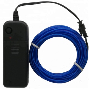 Venta al por mayor luz intermitente 2,3 MM 3m EL cable con paquete de batería (10 colores para seleccionar) - Product Image 4