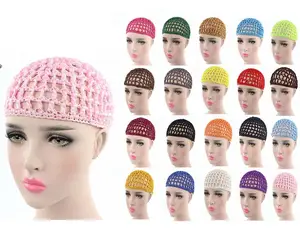 Manufactural bán buôn OEM ODM Crochet hairnet snood hat ngủ cap đồng bằng hairnets FW-11