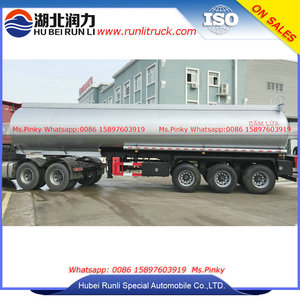 Remorque de transport en réservoir d'éthanol, semi-remorque de réservoir en acier inoxydable, 37500l - Product Image 6