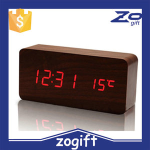 Mini digital LED alarma reloj de madera, divertido niños reloj <span class=keywords><strong>despertador</strong></span>, mesa LED reloj <span class=keywords><strong>despertador</strong></span> digital - Product Image 4