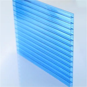 Factory Supply 100% Virgin Polycarbonaat Hars Clear Plastic Twin Muur Pc Blad