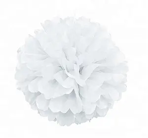 Sunbeauty Wedding Party Home Decoration Large Tissue Paper White Pompoms for Kits