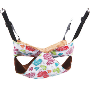 귀여운 캔버스 소재의 부드러운 고양이 2층 실내용 여름 해먹 침대, 소형 동물용 하우스 - Product Image 4