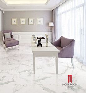 Tamaño grande blanco Calacatta mármol mirada porcelanato, grandes baldosas de cerámica - Product Image 3