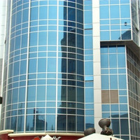 Harga Per M2 untuk Dinding Tirai Aluminium Kaca Tempered Ganda Tanpa Bingkai Reflektif Murah Terbaik dari Cina
