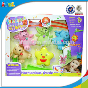soft bande dessinée musicale mobile pour newborn baby safe cintre bébé mobile - Product Image 1