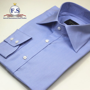 Camicie eleganti da uomo personalizzate <span class=keywords><strong>Oxford</strong></span> <span class=keywords><strong>blu</strong></span> royal a collo alto - Product Image 4