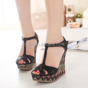 speciale donna cuneo unica sandali <span class=keywords><strong>con</strong></span> <span class=keywords><strong>zeppa</strong></span> ingrosso calzature donna 2015 pc3744 - Product Image 1