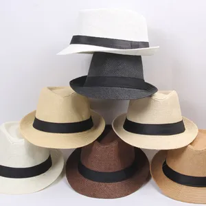 12 цветов пользовательская льняная Панама Федора джазовая шляпа с ремешком летняя фетровая шляпа