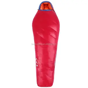 Туристический сверхлегкий спальный мешок для взрослых, Красный гусиный пух, 1 шт., спальный мешок для отдыха на открытом воздухе, 1 шт., сумка для переноски, 3 сезона, 1 кг, легендарная Мамия CN;FUJ