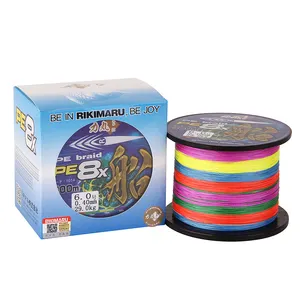 Boat 8X PE Super Strong Round Smooth Multicolor 1000m 500m PE Braided Fishing Line 8 Strands Braided Angling Lines Deep Sea Tuna