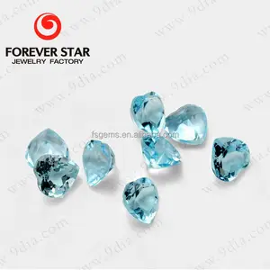 Wholesale Best Price Good Quality Heart Shape Sky Blue Topaz Gem Stone