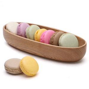 Assiettes à macarons écologiques en bois de frêne, en bois massif naturel, en forme de bateau, créatives, faites à la main, durables, pour plantes - Product Image 2