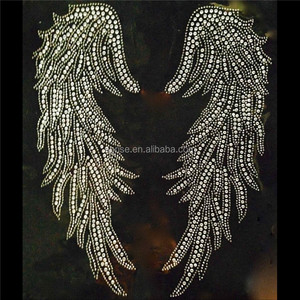 Qabrise — fer à repasser sur motif, strass, grande aile transparente, transfert de chaleur, strass sur le design pour T-shirt - Product Image 2