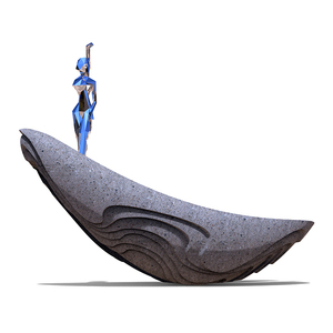 Sculpture de jardin en acier inoxydable, Sculpture d'extérieur, Art en métal, offre spéciale - Product Image 4