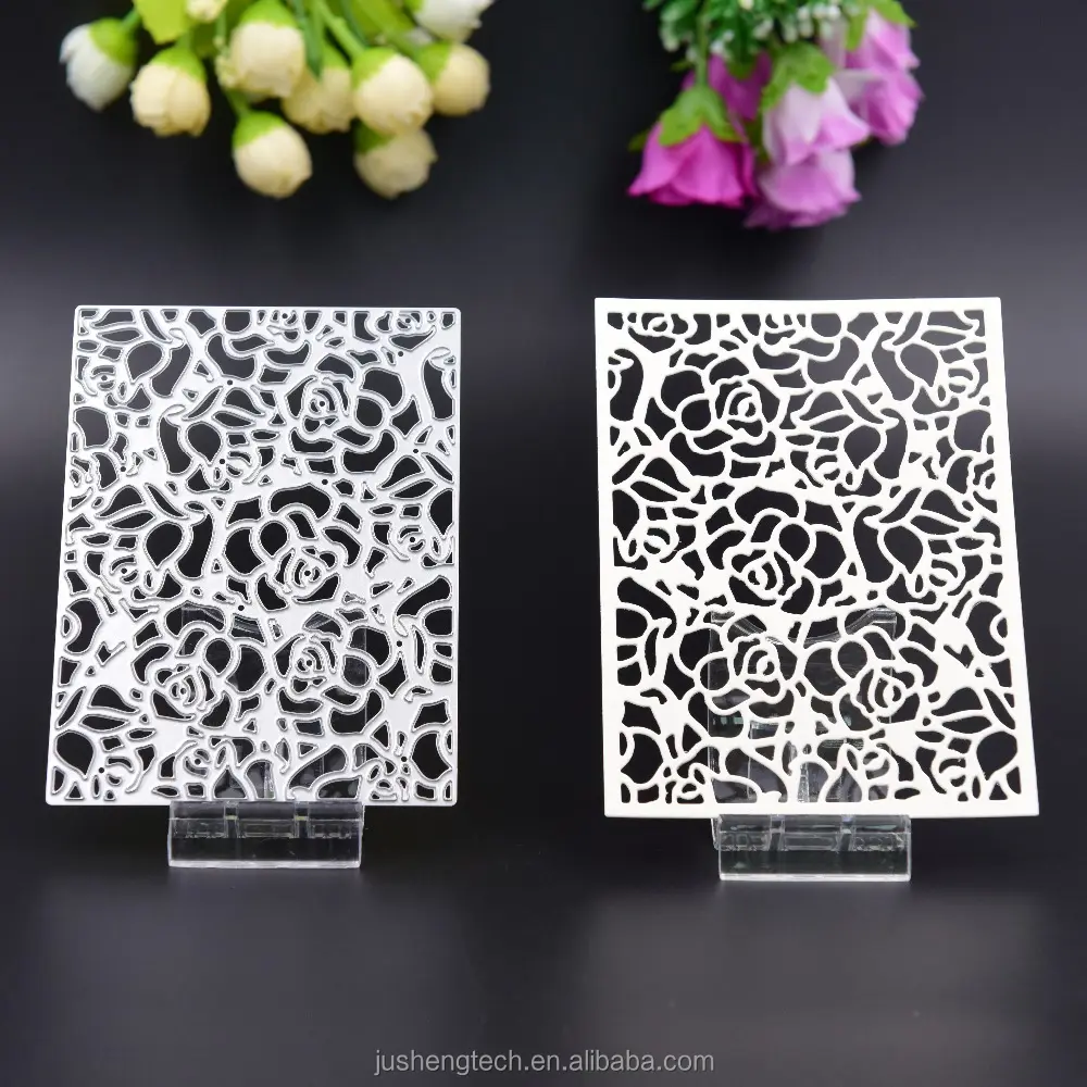 Rectangular Flower Frame Beautiful Flower Dies for Paper Cutting Scrapbooking