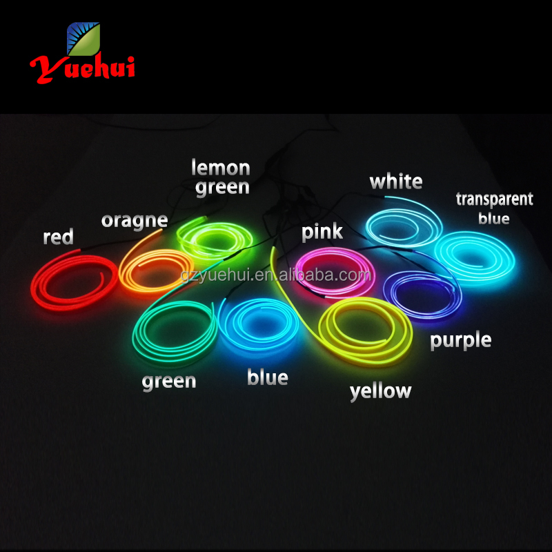 3 метра 2,3 мм-юбка фиолетовая с 5 в USB-драйвером, гибкий электрический провод, светящаяся неоновая светодиодная нить, неоновая трубка, веревка для автомобиля, украшение для вечеринки