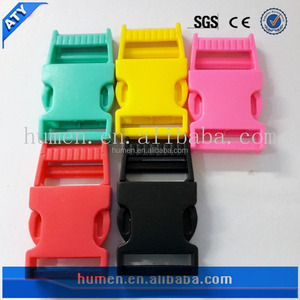 Fabricantes personalizados hacen Collar para mascotas Hebillas de botón de inserción ajustables <span class=keywords><strong>1</strong></span> "Hebilla cóncava de Liberación lateral rápida de plástico