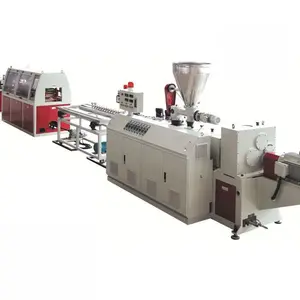 Sistem Manufaktur Otomatis Panel Plafon PVC WPC dengan Pompa Ekstruder Tiga Sekrup untuk Produksi Profil Pipa dan Plat - Product Image 1
