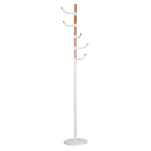 Duy nhất-cực rắn bằng gỗ Áo Giá đứng với gương cho nhà khăn và túi móc - Product Image 2