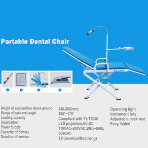 Hospital Clinic Uso Conveniente Pieghevole <span class=keywords><strong>Mobile</strong></span> A Buon Mercato Portatile Dentale unità Sedia - Product Image 3
