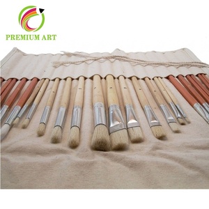 Transparente de gama alta manija mate 6 unids comadreja artista cepillo de pelo pintura al óleo Fro acuarela pintura - Product Image 3