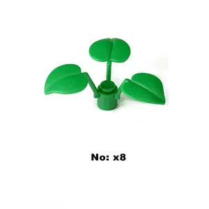 Children市緑化おもちゃx8 Plant Flower Stem LeavesブロックBusyボードのおもちゃビルディングブロックプラスチックLeavesレンガのおもちゃ (No: 6255)