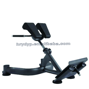Chaise romaine de sport à dos noir en ABs, robuste, professionnel, extension hyper gymnastique, chariot, chaise assise, HRSB90 - Product Image 2