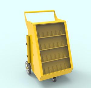 Chariot de vitrine à roulettes pour magasin de téléphone portable, Pop-up - Product Image 2