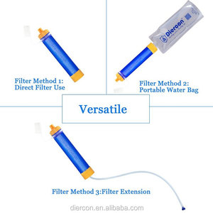 Diercon หลอดกรองน้ำสำหรับชีวิตส่วนตัวสำหรับการตั้งแคมป์การเดินป่าแบกเป้เครื่องกรองน้ำแบบพกพากลางแจ้ง (PS01) - Product Image 5