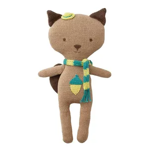 Lovely Cat Animal Knitted Doll Handmade Crochet Stuffed Toys