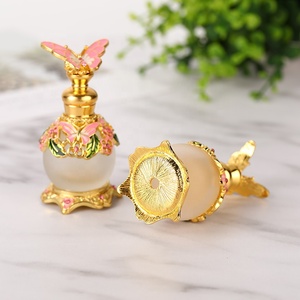 Flacons de parfum papillon brevetés en alliage métallique européen de 15 ml, flacons d'huile essentielle antique en verre, flacon d'attar, sortie d'usine # 70255S - Product Image 5