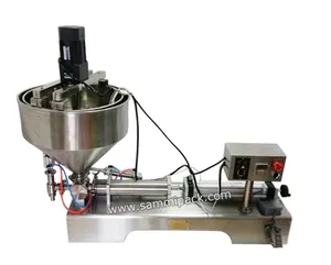 Automatic Cosmetic Shea Butter Heating Mixing Custard High Viscosity Jar Paste Bottle Filling Machine