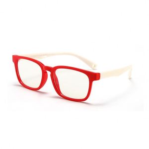 Unzerbrechliche Silikon-Kinder brille Anti Blaulicht Weiche Kinder brille Quadratische Kinder Optischer Rahmen Kieselgel - Product Image 5