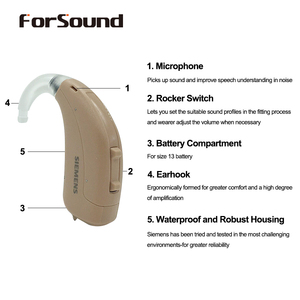 <span class=keywords><strong>Siemens</strong></span> aide auditive originale signa aide auditive numérique BTE amplificateur de son audiofonos petite mise à niveau du toucher Lotus 12P - Product Image 2