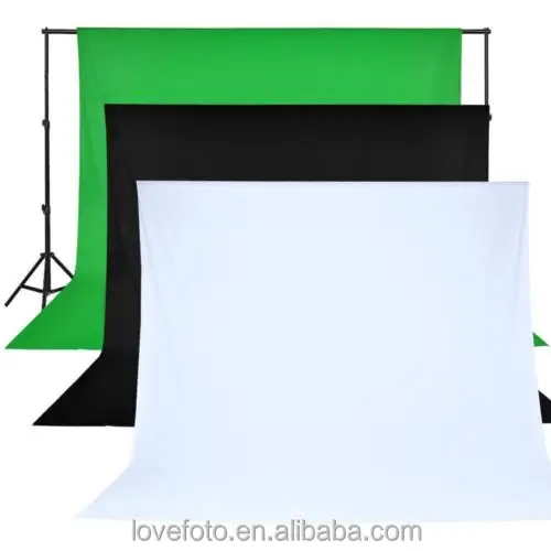 3x6m 10x20ft green screen background Chromakey 100% Muslin Cotton Backdrop Green White Black Blue Grey Background Screen